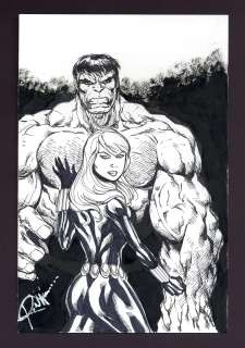 Black Widow and Hulk Sketch by Ron Williams | mycomicshop.com