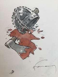 Hermann | Hermann - Dessin original couleur - Les Tours de Bois-Maury | Catawiki