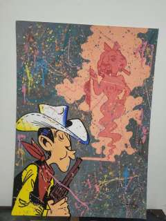 Di Matteo, Leonardo | Di Matteo, Leonardo - Dessin original couleur - Hommage Ã  Morris - (2022) | Catawiki