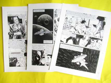 Roberto de Angelis | Nathan Never Gigante n. 1 ’’ Doppio Futuro ’’ pag. 132-133-134 - R. De Angelis Original Art n. 3 Tavole Originali - (1995) | Catawiki