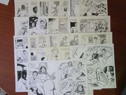 Del Mestre, Danilo Grossi, Bernaconi, Janni | Fumetti érotique - 30x Planche originale - Format (30x): 17 x 25 cm. | Catawiki