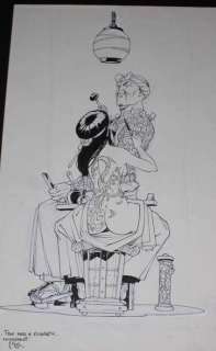 Hub | Hub - Dessin original pour un portfolio - La tatoueuse - Hommage Ã  Norman Rockwell - (2006) | Catawiki