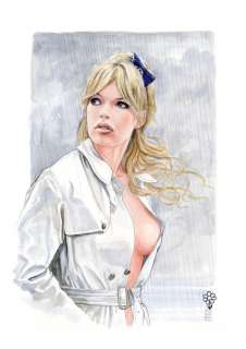 Milo Manara | BB #04 Encre de Chine et aquarelle sur papier Fabriano 350 | Millon