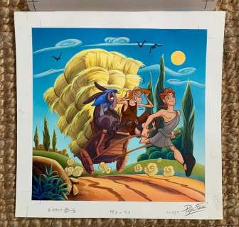 Josep Ferré | Hercules - Original illustration - Zero to Hero- for Ravensburger Puzzles - acrylic and gouache - 21 x 21 cm - (1997) | Catawiki