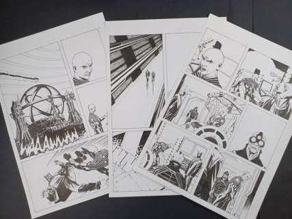 Roberto de Angelis | Nathan Never n. 248 - Roberto De Angelis - 3x Tavole Originali "Scontro Finale" - Page volante - Exemplaire unique - (2012) | Catawiki