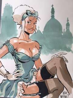 Meynet, Félix | Meynet, Félix - Dessin original couleur - Mirabelle coquine Ã  Venise | Catawiki