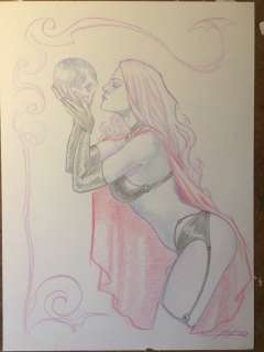 Luca Strati | Luca Strati - Original Artwork â€œ Lady Deathâ€ - Page volante - Exemplaire unique (2021) | Catawiki