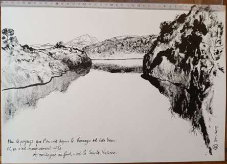Baudoin, Edmond | Baudoin, Edmond - Dessin original - Les Chemins de l’eau en Provence n°24 - (2012/2012) | Catawiki