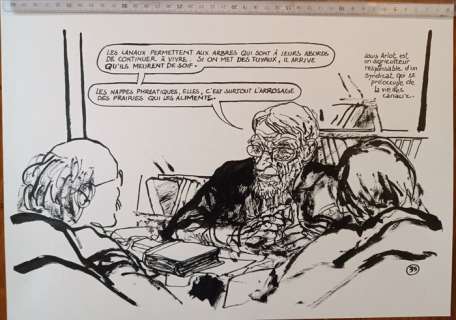 Baudoin, Edmond | Baudoin, Edmond - Dessin original - Les Chemins de l’eau en Provence n°35 - Canaux de Provence - (2011/2012) | Catawiki