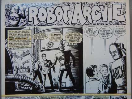 Kearon, Edward | Kearon, Edward - Originele pagina - Archie, de man van Staal - The Lost World - (1973) | Catawiki