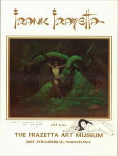 Frazetta - Cat Girl Print with Original Sketch (190/300) | Russ Cochran