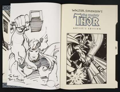 Thor Sketch by Walt Simonson in Walter Simonson’s The Mighty Thor HC (2011 IDW/Marvel) Artist’s Edition | mycomicshop.com