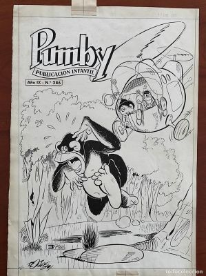 PORTADA ORIGINAL A PLUMILLA PUMBY Nº 286 - ROJAS - CON ESTUDIO DE COLORES | todocoleccion (Buy It Now)