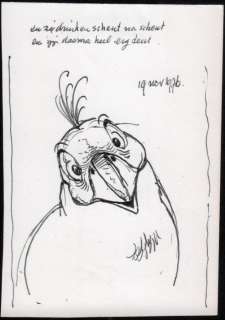 Dulieu, Jean | Paulus de Boskabouter - Originele pentekening - Krakras - ’en zij drinken scheut na scheut en zijn daarna heel erg teut.’ - Page volante - (1976) | Catawiki