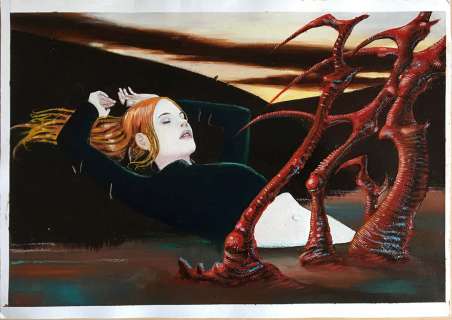 Marco Nizzoli - Original illustration cm. 45x32. Oil. Mint