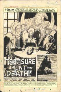 Wilson - TREASURE HUNT WITH DEATH!, GIEANT-SIZE CHILLERS, Vol. 1 No. 2, Splash Page Art (1975) | Russ Cochran