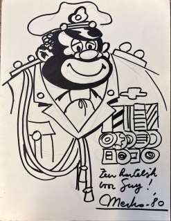 Merho | Merho - Originele tekening - Kiekeboe - Bibi Pralin Gaga - (1980) | Catawiki
