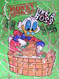 Leonardo Di Matteo | Uncle Scrooge - Pop art painting by Leonardo Di Matteo - Watercolour - large format - 50 x 40 cm | Catawiki