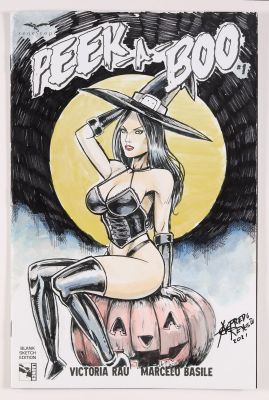 Alfredo Reyes | Peek A Boo #1E (2018 Zenescope) Sketch Cover | mycomicshop.com