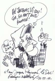 Walthéry. Dessin original dédicacé Vieux bleu | BDEnchères