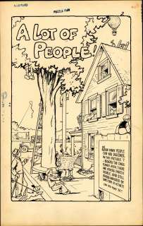 Carlson - A LOT OF PEOPLE, PUZZLE FUN, Pg. 48 Original Comic Book Art (c. 1946) | Russ Cochran