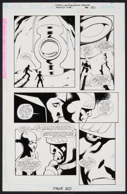 Mark Lipka, Cary Nord | Original Art from Green Lantern Adam Strange #1 (2000) Page 20 Pencils by Cary Nord, Inks by Mark Lipka | mycomicshop.com (Buy It Now)
