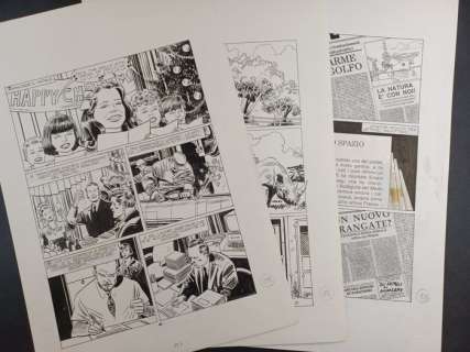 Giancarlo Alessandrini | Giancarlo Alessandrini - 3x tavole originali "Nostra Terra dei Mysteri " - (1987) | Catawiki