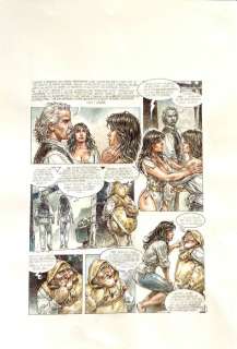 Paolo Eleuteri Serpieri | Serpieri, Paolo Eleuteri - Original page - Druuna "Venuta dal vento" con autoritratto - Page volante | Catawiki