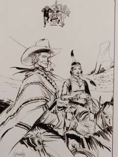 Fernando Fusco | Lone Wolf - Fernando Fusco - 1x illustrazione su cartoncino per Cronache di Topolinia - Page volante - Exemplaire unique | Catawiki