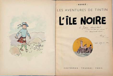 Hergé | Tintin, superbe illustration Ã  l’encre de Chine e… | Millon
