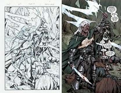 Agustín Padilla - Dungeons & Dragons: Drizzt #3 - Original splash page 19 by Agustín Padilla written by RON SALVATORE - Exemplaire unique - (2014)