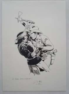 Mitton | Mitton, Jean-Yves - Dessin original dédicacé - Western - (2006) | Catawiki