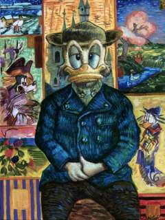 Jordi Bartoll | Inspired by Vincent van Gogh - Portrait of Scrooge as Père Tanguy 40x30 cm - Acrylic on Canvas by Jordi Bartoll | Catawiki