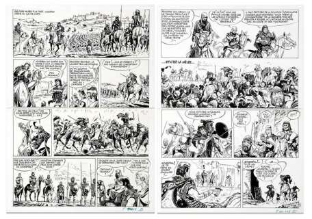 Hermann - Jugurtha, ensemble de deux planches successives nÂ…