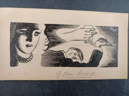 Karel Thole | Karel Thole - Illustrazione Originale "Testimone d’Omicidio" - Firmata - Page volante - Exemplaire unique | Catawiki