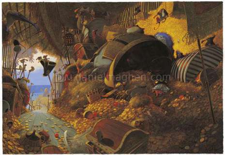 Frédéric Pillot - Illustration originale - Balbuzar, le pirate aux oiseaux