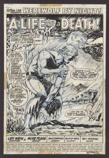 WEREWOLF BY NIGHT Issue #5 Splash Page | ComicConnect