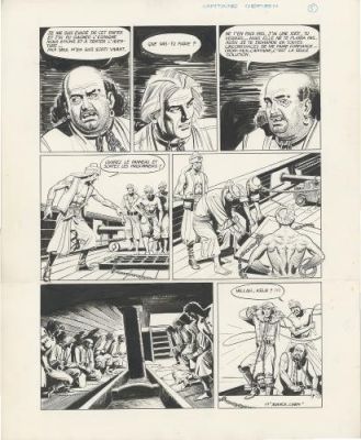 Pierre Le Guen | Capitaine Chérubin, Planche 5, éditée dans le magazine Lucky Luke | Galerie 9ème Art