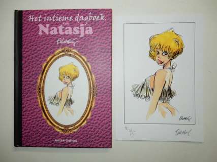 Walthéry, François | Walthéry - Natasja - Luxe H.C. - Het intieme dagboek - Met originele tekening + prentje - Oplage: 150 ex. - Gesigneerd - Cartonné - EO - (2022) | Catawiki