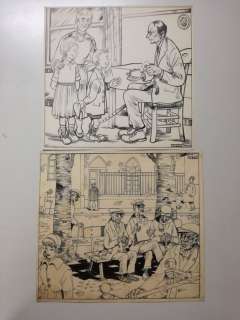 Buth | Buth - 2 originele tekeningen De Malcontenten - Zakgeld - ’t Mannekeshuis (periode 1947-1951) | Catawiki