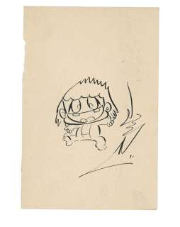 George Akiyama Hand-Drawn Color Illustration Signed Postcard "Gomimushi-kun" | Mandarake (Big Web)