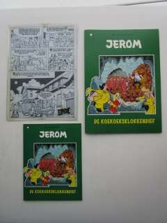 Studio Vandersteen | Jerom 9 - De koekoeksklokkendief met originele pagina (p.28 - eindplaat) + gesigneerde map - Broché - EO - (2009) | Catawiki