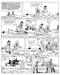 Smet, Peter de | Smet, Peter de - Originele pagina - Kasper Krispijn 1 - Het goud van de HMS Cornwall - (1975) | Catawiki