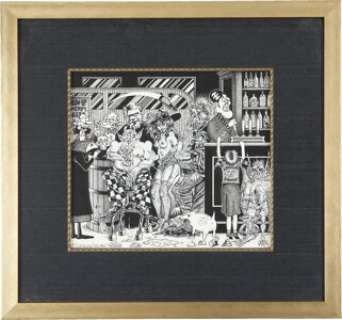 S. Clay Wilson and Skip Williamson Underground Comix Hall of Fame Poster Illustration Original Art (1992). -