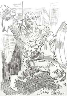 Gene Colan | Captain America - Gene Colan- original Drawing Sketch - Exemplaire unique | Catawiki