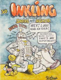 Robert Crumb Inkling Cover Unpublished Original Art (c. 1967). When Robert Crumb walked away from his job at - | Heritage