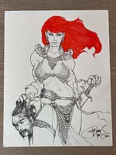 Steigerwald, Peter - Red Sonja - Original Artwork by Peter Steigerwald - Page volante - Exemplaire unique - (2012)