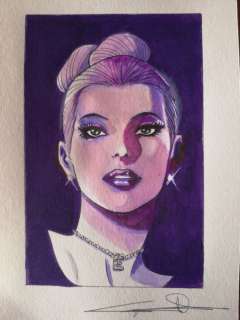 Candita, Giuseppe | Candita, Giuseppe - original artwork "Diabolik - Eva Kant - green eyes" (2023) | Catawiki