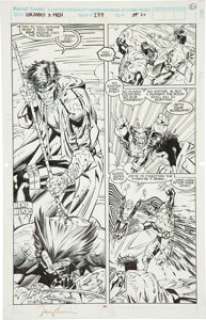 Jim Lee and Scott Williams X-Men #277 page 24 Original Art (Marvel, 1991). "Bang, you dead!" Gambit and -