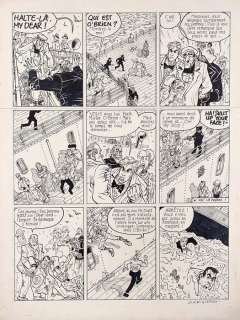 Bouüaert, Thierry | Bouüaert, Thierry - Planche originale - Edmund Bell - Le Train Fantôme - (1993) | Catawiki